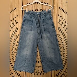 Kensie The Kaya High Rise Wide Leg Ankle Jeans